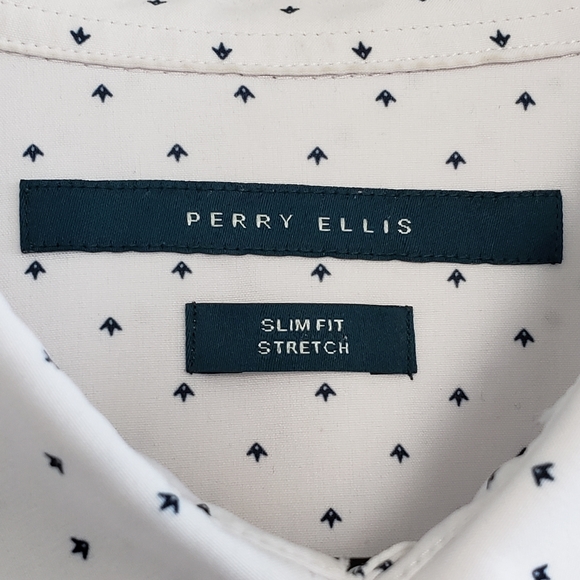 Perry Ellis Total Stretch Slim Fit Work Shirt - Picture 3 of 5